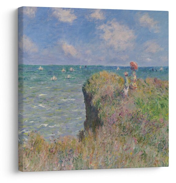 Obraz - Claude Monet, Cliff Walk at Pourville, reprodukce (30x30 cm)