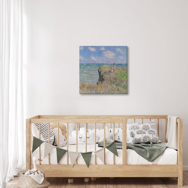 Obraz - Claude Monet, Cliff Walk at Pourville, reprodukce (30x30 cm)
