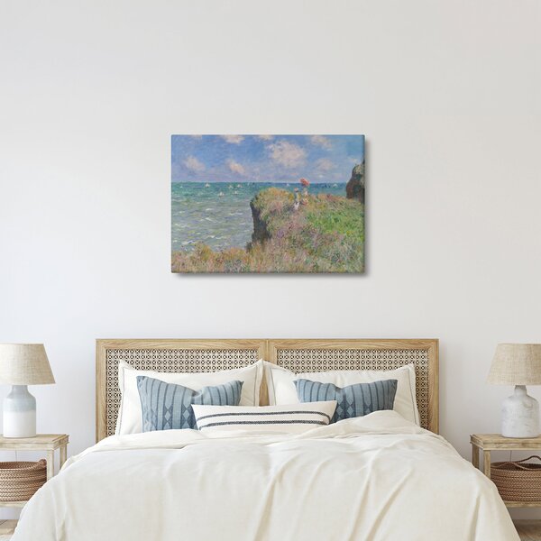 Obraz - Claude Monet, Cliff Walk at Pourville, reprodukce (70x50 cm)