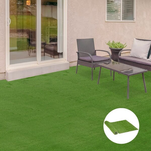Umělá tráva Outsunny 3x1m s výškou trávy 25mm - syntetická tráva pro zahradu a terasu | Aosom