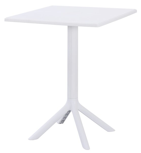 Zahradní stolek Solo PP, venkovní stůl 60 x 60 cm – bílý