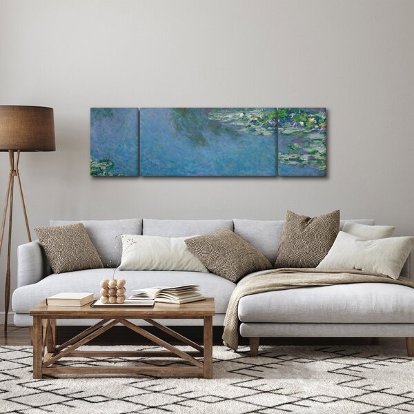 Obraz - Claude Monet, Water Lilies, reprodukce (170x50 cm)