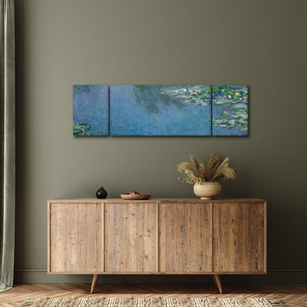 Obraz - Claude Monet, Water Lilies, reprodukce (170x50 cm)