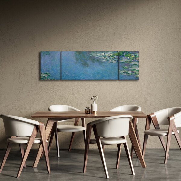 Obraz - Claude Monet, Water Lilies, reprodukce (170x50 cm)