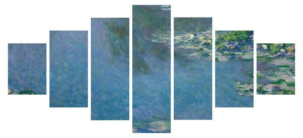 Obraz - Claude Monet, Water Lilies, reprodukce (210x100 cm)