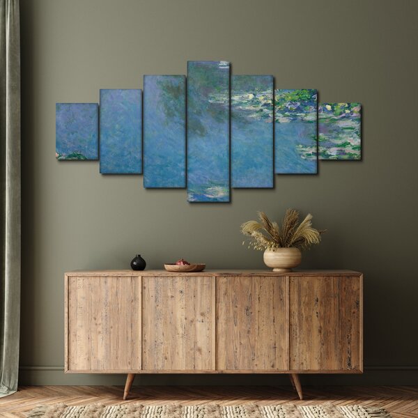 Obraz - Claude Monet, Water Lilies, reprodukce (210x100 cm)