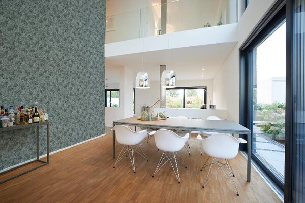 A.S. Création | Vliesová tapeta na zeď Profitex 2022 38970-2 | 0,53 x 10,05 m | zelená, metalická