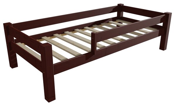 Vomaks Dětská postel 8X8 01C se zábranou Rozměr: 80 x 180 cm, Povrchová úprava: moření ořech