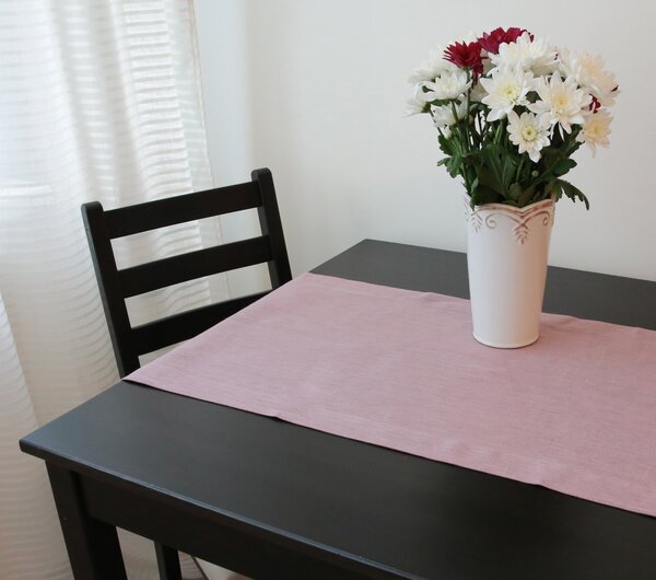 AVOMERI linen Lněný běhoun na stůl (světle fialový) Velikost: 40x90 cm
