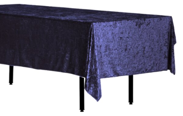 Obdélníkový sametový ubrus 280x160cm tmavě modrá
