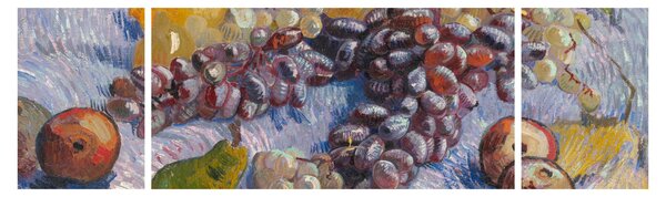 Obraz - Vincent van Gogh, Grapes, Lemons, Pears, and Apples, reprodukce (170x50 cm)