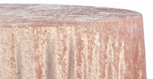 Kulatý ubrus z růžového sametu, průměr 340 cm, luxusní látka Velvet