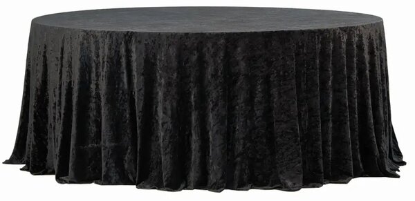 Sametový kulatý ubrus černý Ø340 cm, Velvet