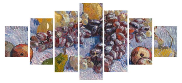 Obraz - Vincent van Gogh, Grapes, Lemons, Pears, and Apples, reprodukce (210x100 cm)