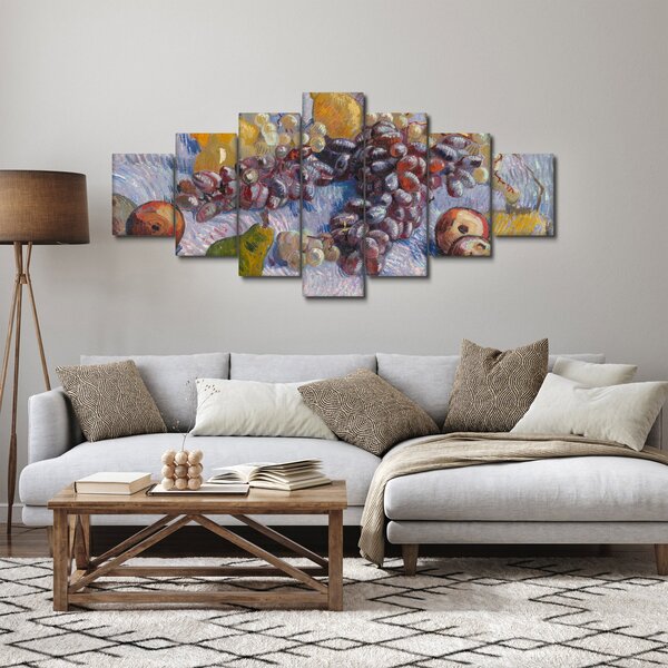 Obraz - Vincent van Gogh, Grapes, Lemons, Pears, and Apples, reprodukce (210x100 cm)