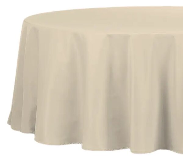 Elegantní šampaňský ubrus Ø320 cm – vodoodpudivý, na kulatý stůl