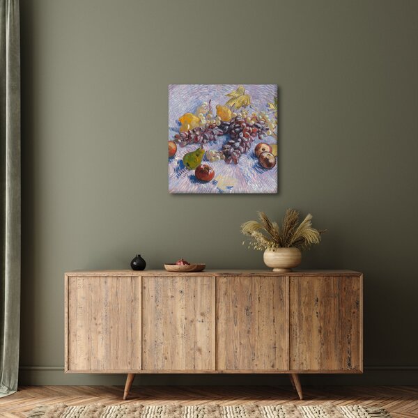 Obraz - Vincent van Gogh, Grapes, Lemons, Pears, and Apples, reprodukce (30x30 cm)