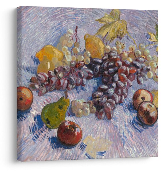 Obraz - Vincent van Gogh, Grapes, Lemons, Pears, and Apples, reprodukce (30x30 cm)