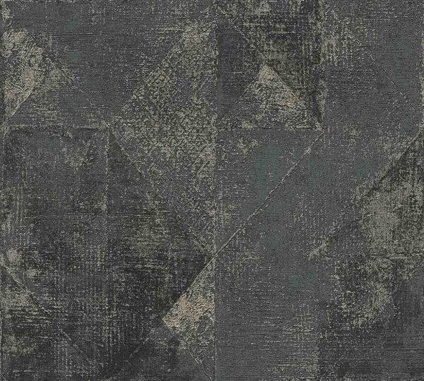A.S. Création | Vliesová tapeta na zeď Profitex 2022 38976-7 | 0,53 x 10,05 m | zlatá, černá, metalická