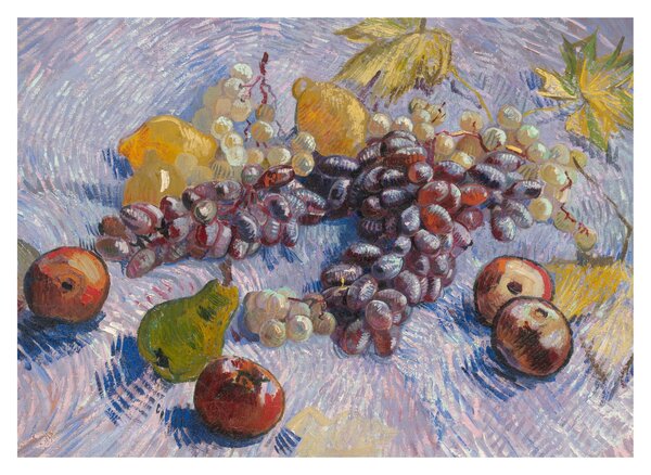 Obraz - Vincent van Gogh, Grapes, Lemons, Pears, and Apples, reprodukce (70x50 cm)