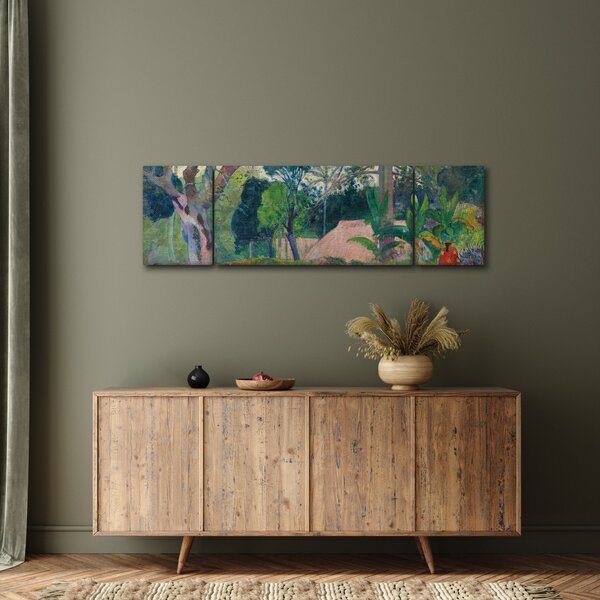 Obraz - Paul Gauguin, Te raau rahi (The Big Tree), reprodukce (170x50 cm)