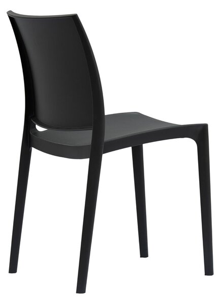 Klasická, Jednoduchá Židle REST v Černé Barvě