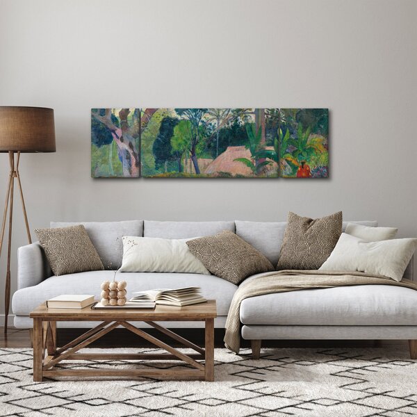 Obraz - Paul Gauguin, Te raau rahi (The Big Tree), reprodukce (170x50 cm)