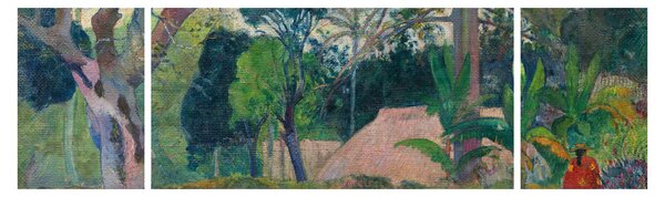Obraz - Paul Gauguin, Te raau rahi (The Big Tree), reprodukce (170x50 cm)