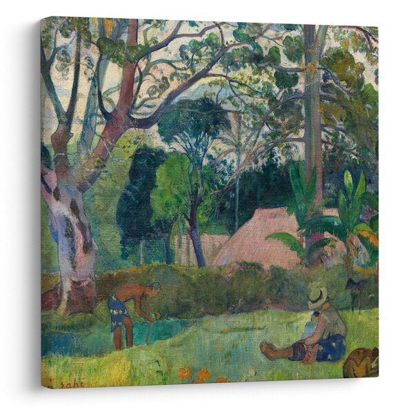 Obraz - Paul Gauguin, Te raau rahi (The Big Tree), reprodukce (30x30 cm)