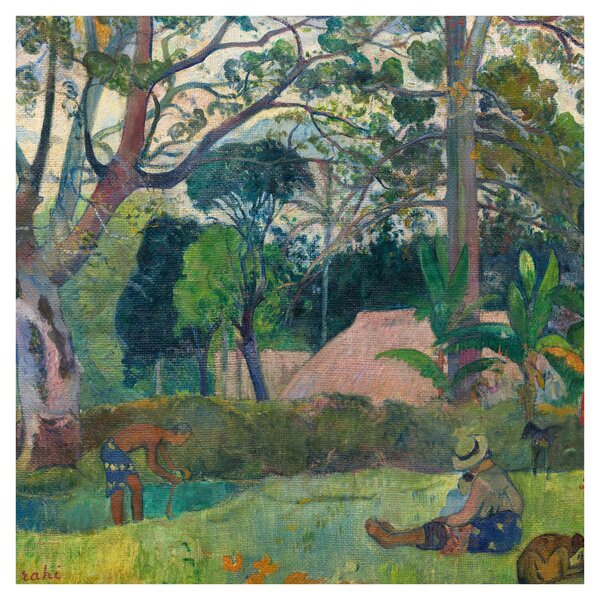 Obraz - Paul Gauguin, Te raau rahi (The Big Tree), reprodukce (30x30 cm)