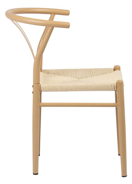 Židle banketní kavárenské Comfort s přírodním pletem - přírodní barva