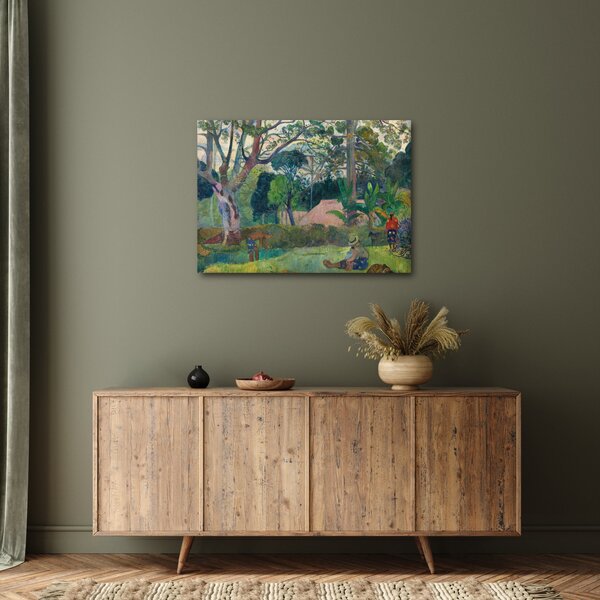 Obraz - Paul Gauguin, Te raau rahi (The Big Tree), reprodukce (70x50 cm)