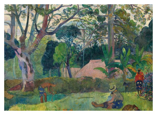 Obraz - Paul Gauguin, Te raau rahi (The Big Tree), reprodukce (70x50 cm)