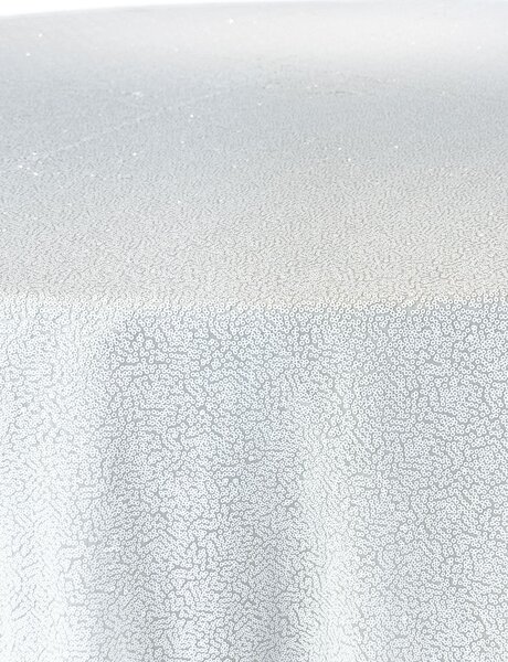 Okrasný obrus s flitry bílý Průměr 340 cm