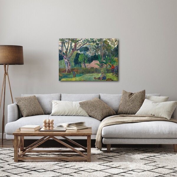 Obraz - Paul Gauguin, Te raau rahi (The Big Tree), reprodukce (70x50 cm)