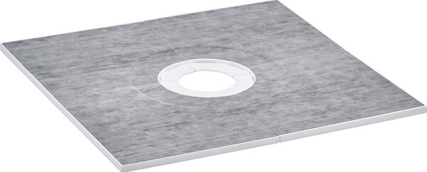 SucceBuy Sada sprchových prahů 914 x 914 mm, lehká sada sprchových vaniček z EPS se středovým odtokem 160 mm, včetně 2 nepromokavých utěrek pro instalaci v koupelně