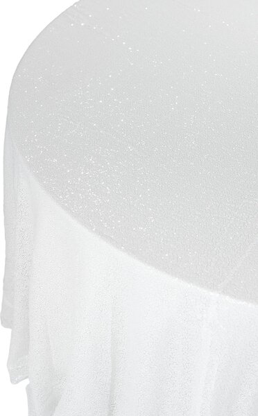 Okrasný obrus s flitry bílý Průměr 340 cm