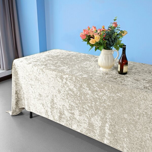 Obdélníkový sametový béžový ubrus 280x160cm Velvet