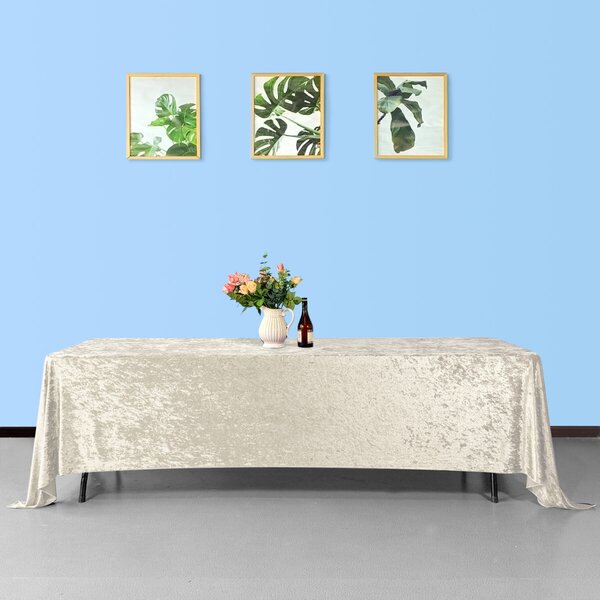 Obdélníkový sametový béžový ubrus 280x160cm Velvet