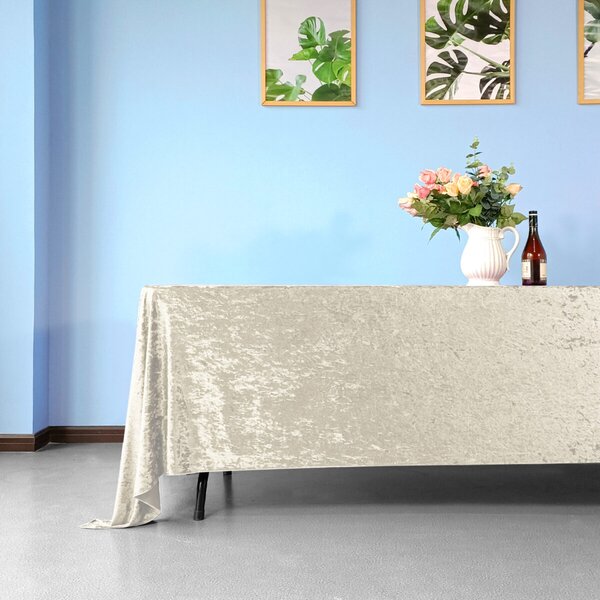 Obdélníkový sametový béžový ubrus 280x160cm Velvet
