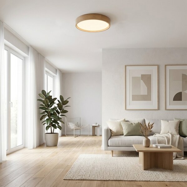 Brilagi - LED Stropní svítidlo MANAROLA PLAIN LED/24W/230V 3000K pr. 41 cm dub