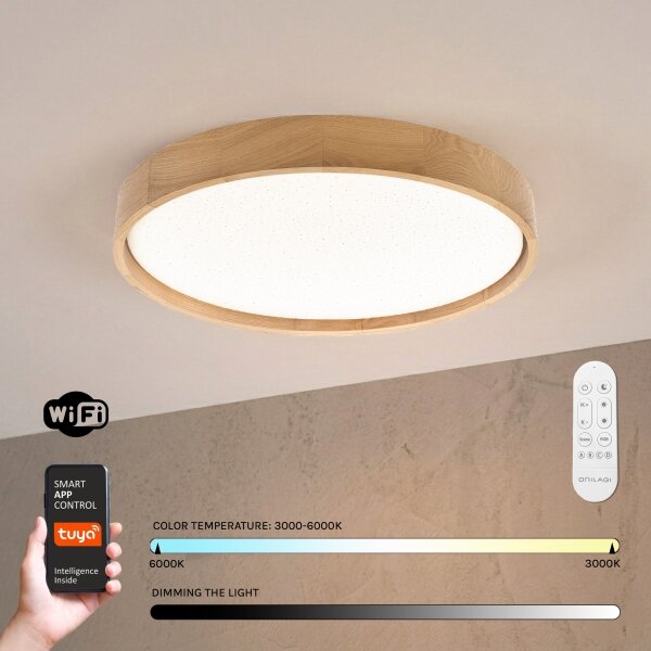 Brilagi -LED Stm stropní svítidlo MANAROLA SMART STARS LED/36W/230V pr. 51 cm+DO