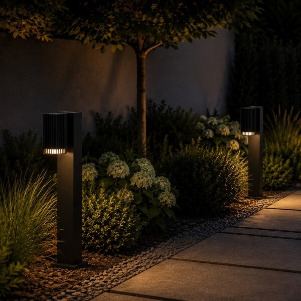 Venkovní lampa LANTHEA 1xGU10/11W/230V IP44 50 cm černá