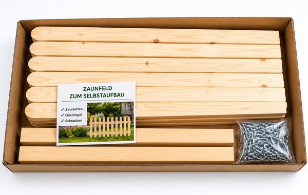 Plotový panel 60 x 200 cm ze sibiřského modřínu – sada k vlastní montáži