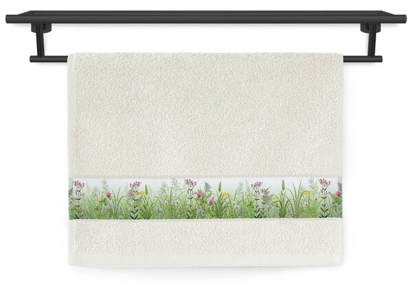 Ručník Veba RUJANA tisk Letní louka jasmínová Velikost: 30x50 cm