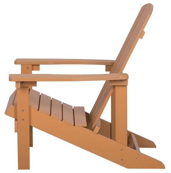 Zahradní židle ADIRONDACK s podnožkou Hnědá