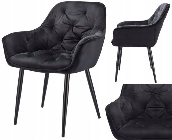 Ekspand | Křeslo KING - velur - šedá - moderní design - vysoký komfort sezení - stylové čalounění