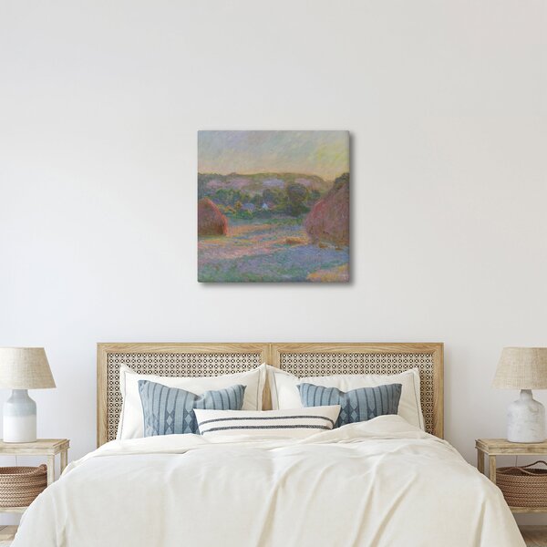 Obraz - Claude Monet, Stacks of Wheat (End of Summer), reprodukce (30x30 cm)