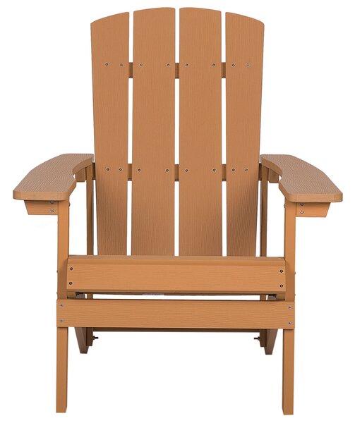 Zahradní židle ADIRONDACK s podnožkou Hnědá