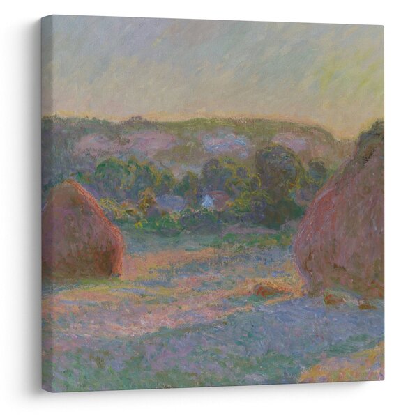 Obraz - Claude Monet, Stacks of Wheat (End of Summer), reprodukce (30x30 cm)